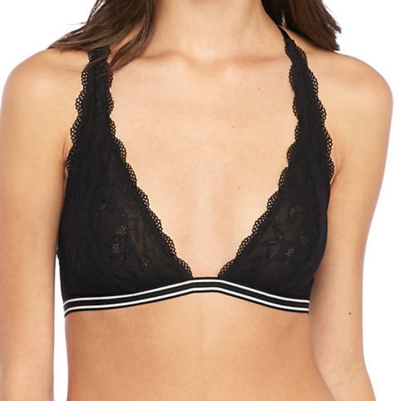 Free People Other - Free People Black lace Triangle Bralette